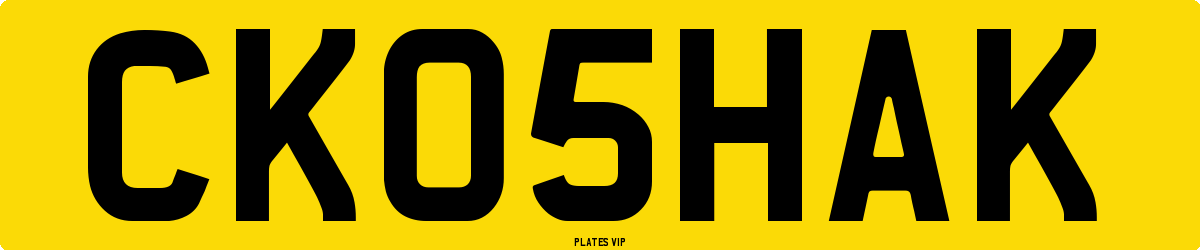 CK05HAK Number Plate