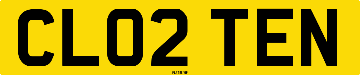CL02 TEN Number Plate