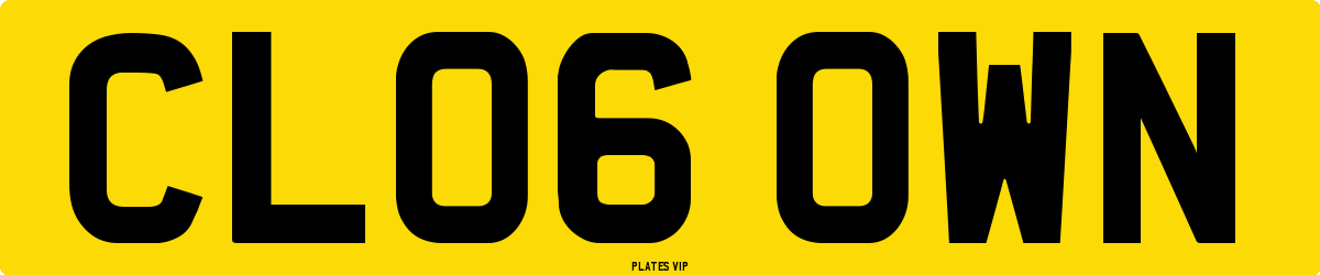CL06 OWN Number Plate