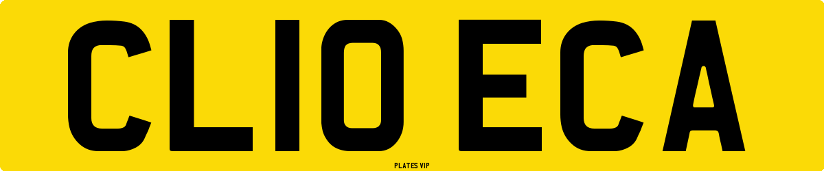 CL10 ECA Number Plate