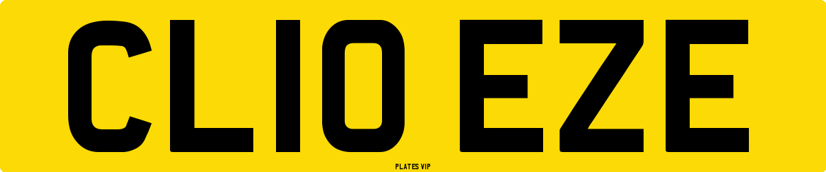 CL10 EZE Number Plate