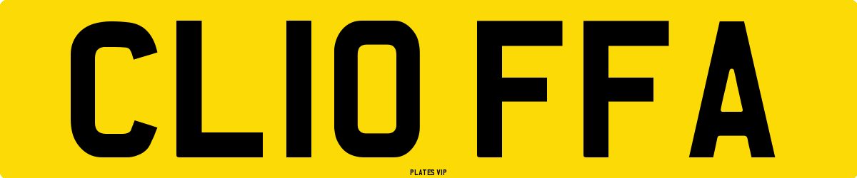 CL10 FFA Number Plate