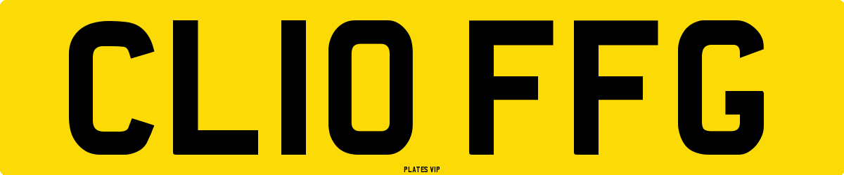 CL10 FFG Number Plate