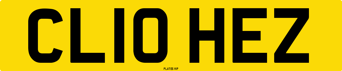 CL10 HEZ Number Plate