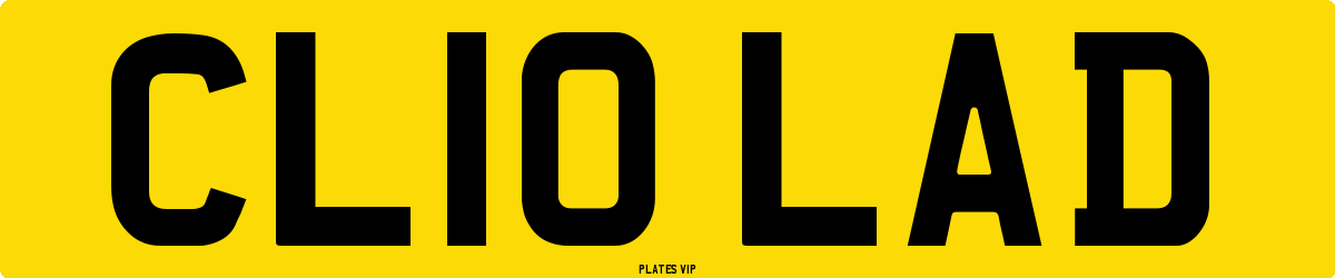CL10 LAD Number Plate