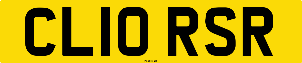 CL10 RSR Number Plate