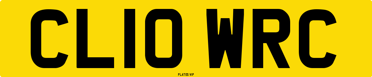 CL10 WRC Number Plate