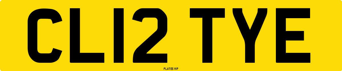CL12 TYE Number Plate