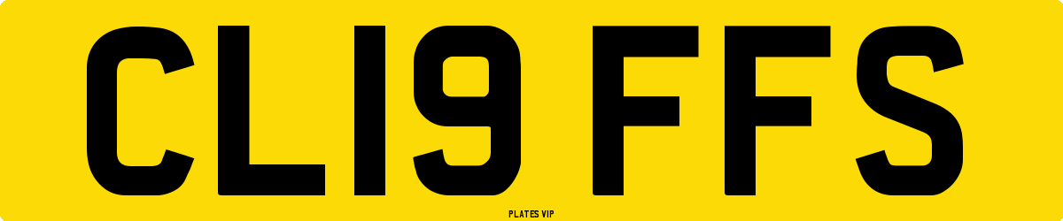 CL19 FFS Number Plate