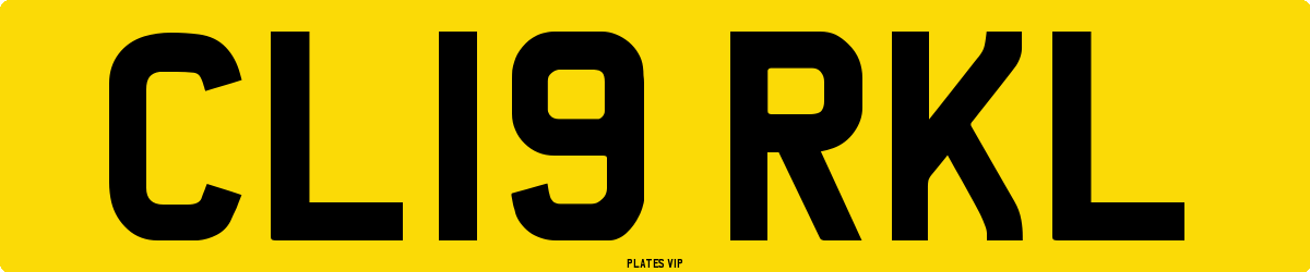 CL19 RKL Number Plate