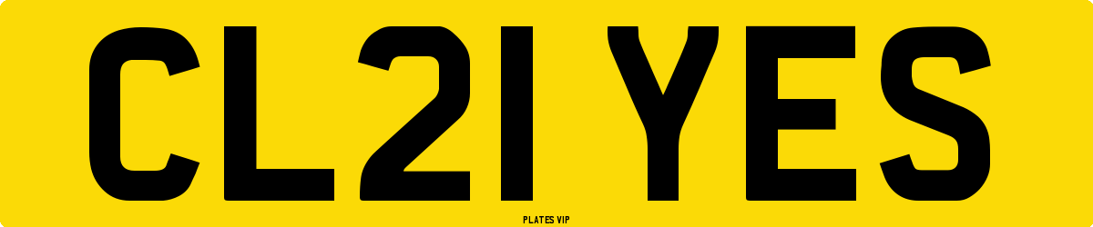 CL21 YES Number Plate
