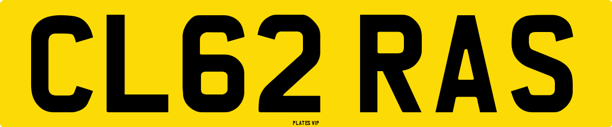 CL62 RAS Number Plate