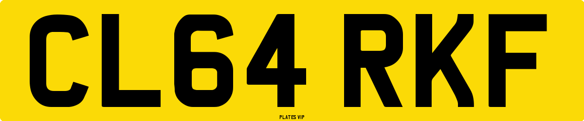 CL64 RKF Number Plate