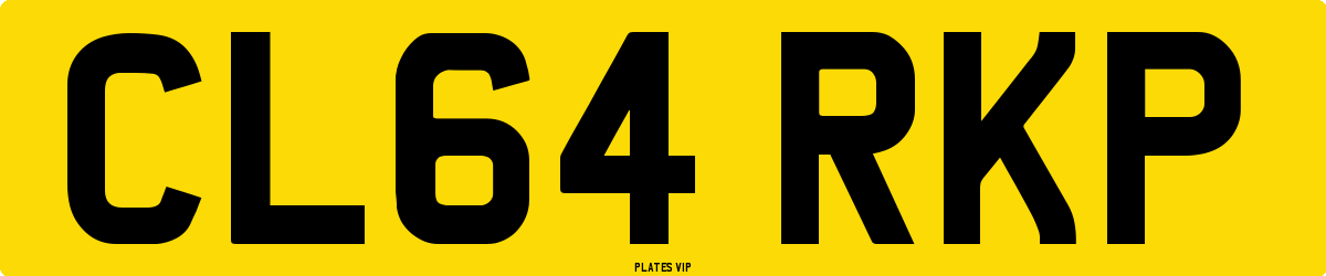 CL64 RKP Number Plate