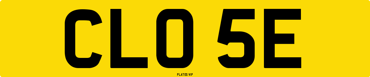 CLO 5E Number Plate