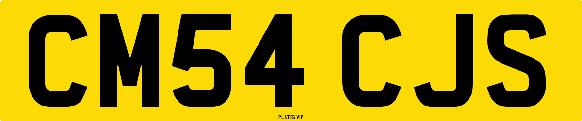 CM54 CJS Number Plate
