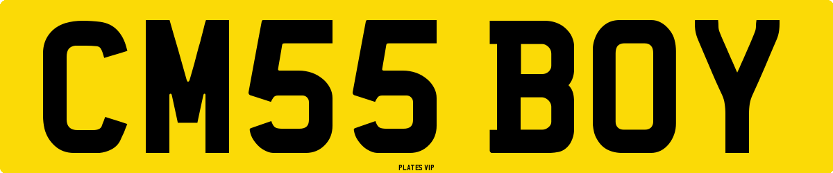 CM55 BOY Number Plate