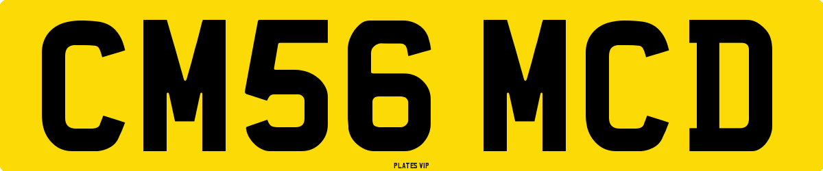 CM56 MCD Number Plate