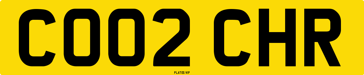 CO02 CHR Number Plate