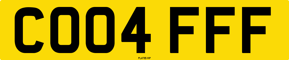 CO04 FFF Number Plate