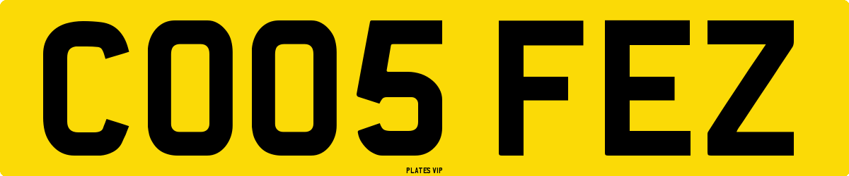 CO05 FEZ Number Plate