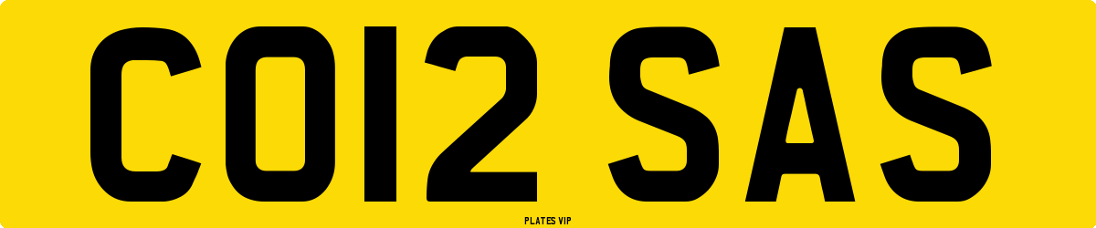 CO12 SAS Number Plate