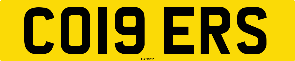 CO19 ERS Number Plate