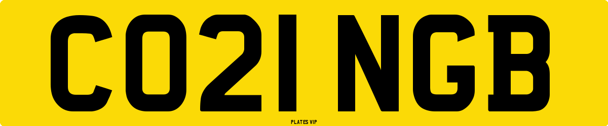 CO21 NGB Number Plate