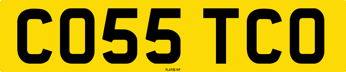 CO55 TCO Number Plate
