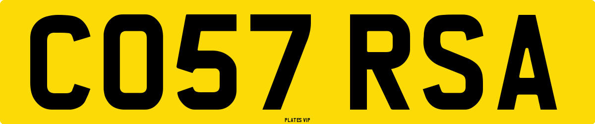 CO57 RSA Number Plate