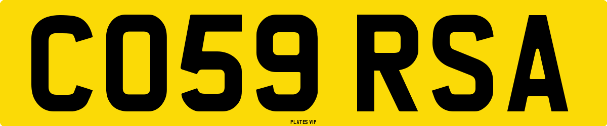 CO59 RSA Number Plate