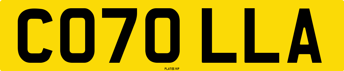 CO70 LLA Number Plate