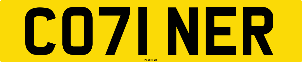 CO71 NER Number Plate
