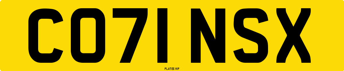 CO71 NSX Number Plate