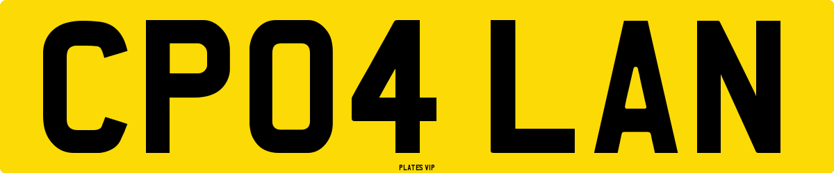 CP04 LAN Number Plate