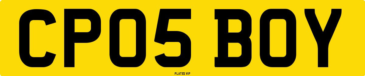 CP05 BOY Number Plate