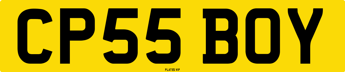 CP55 BOY Number Plate