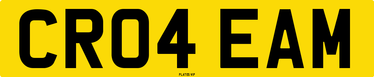 CR04 EAM Number Plate