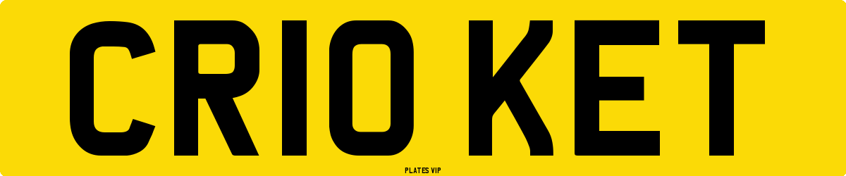 CR10 KET Number Plate