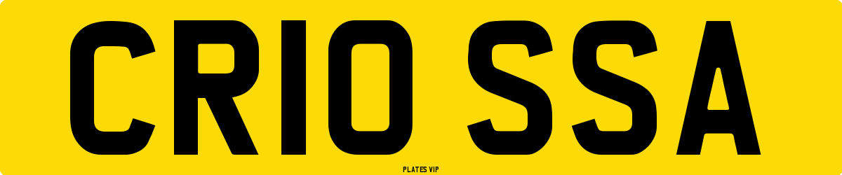 CR10 SSA Number Plate