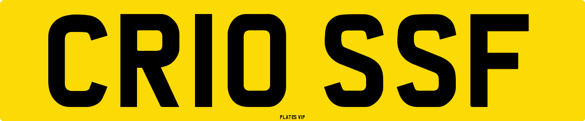CR10 SSF Number Plate