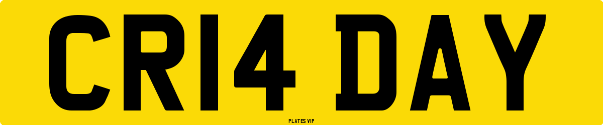 CR14 DAY Number Plate
