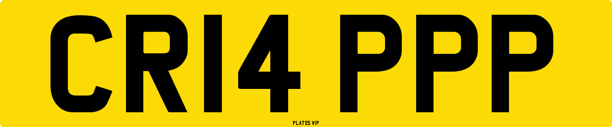 CR14 PPP Number Plate