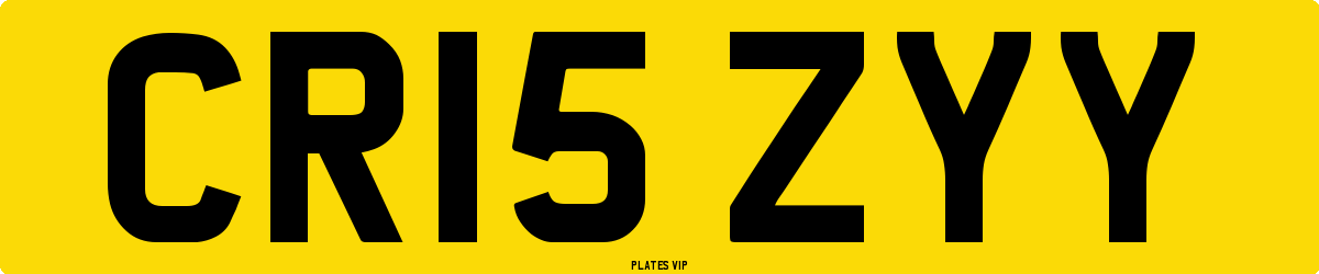 CR15 ZYY Number Plate