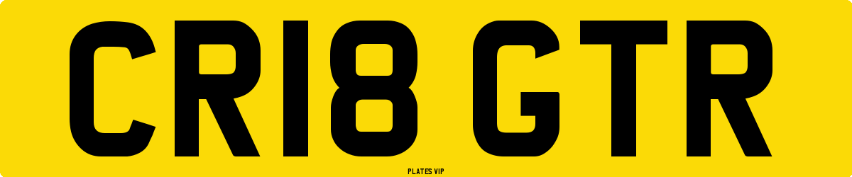 CR18 GTR Number Plate