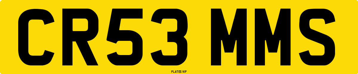 CR53 MMS Number Plate