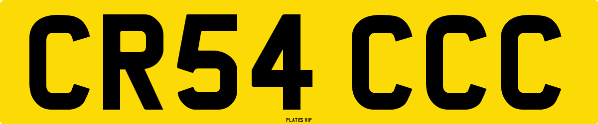 CR54 CCC Number Plate