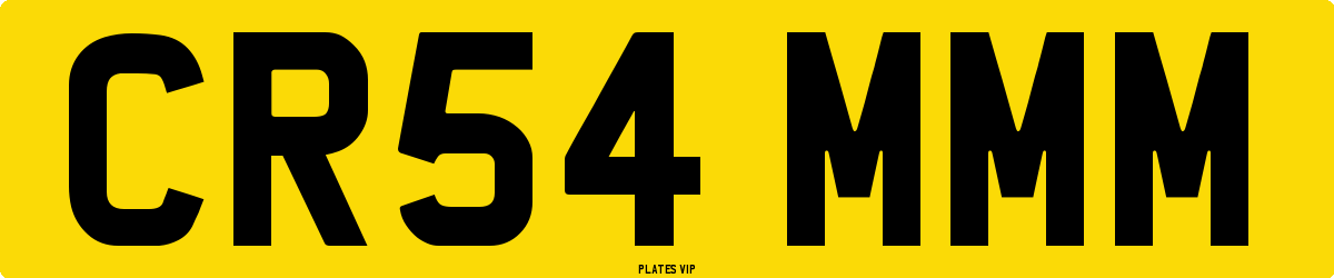 CR54 MMM Number Plate