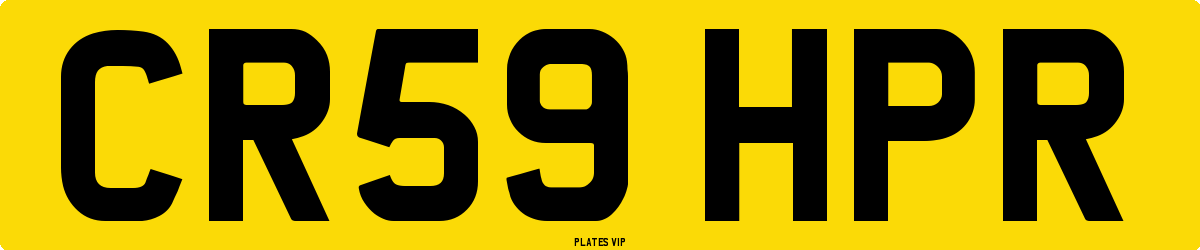 CR59 HPR Number Plate