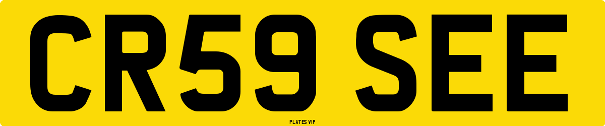 CR59 SEE Number Plate